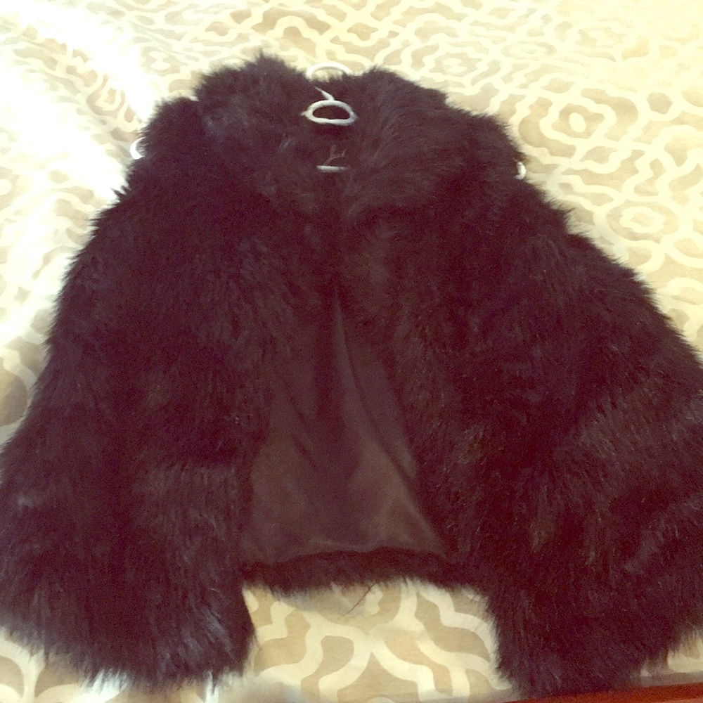 Black fur vest